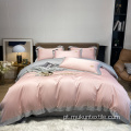 Cama de cama de luxo Conjunto 100 de algodão bordado